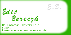 edit bereczk business card